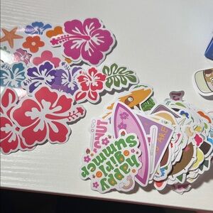 Colorful Floral and Summer Stickers